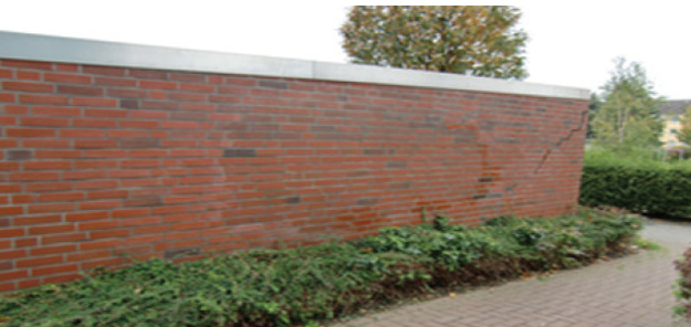 Brick wall after successful removal of graffiti